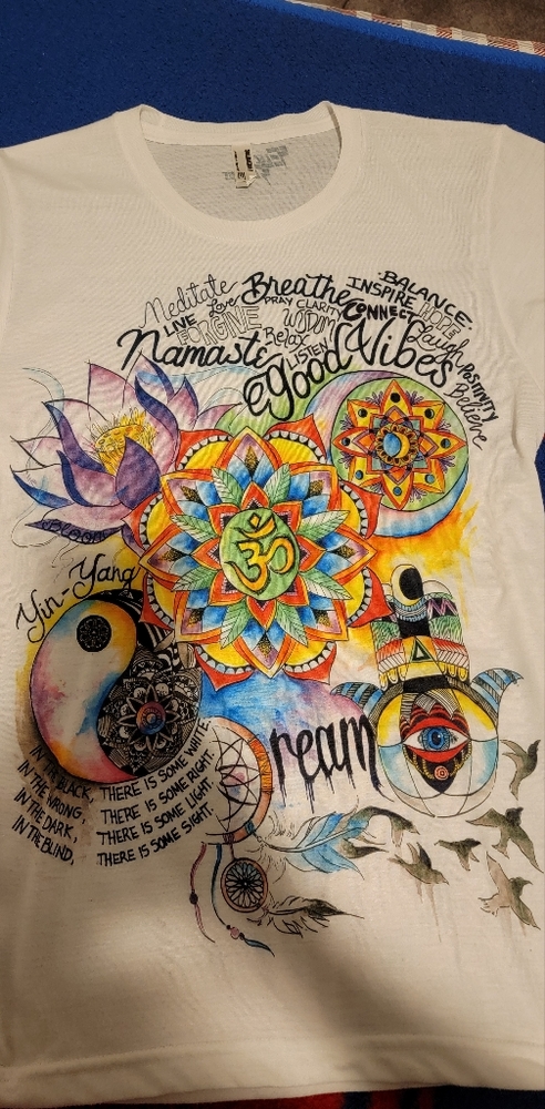 Electro threads namaste and good vibes graphic t shirt